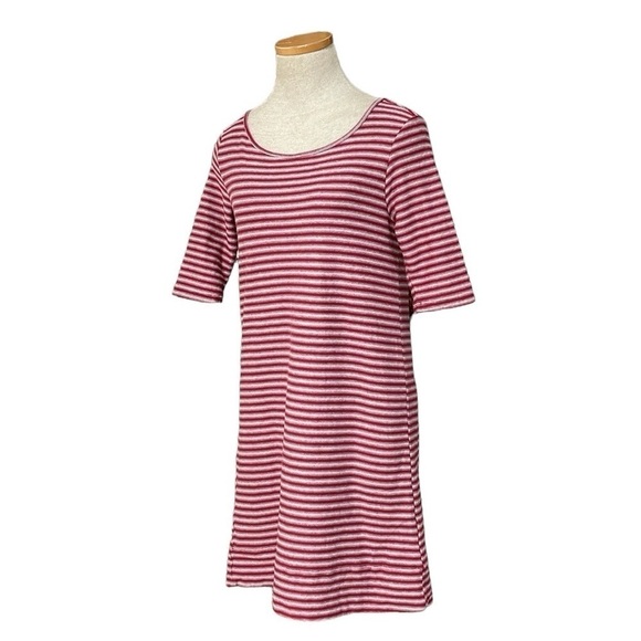 We The Free Dress Women's Small Red Grey Striped Short Sleeve T-Shirt - Picture 2 of 15